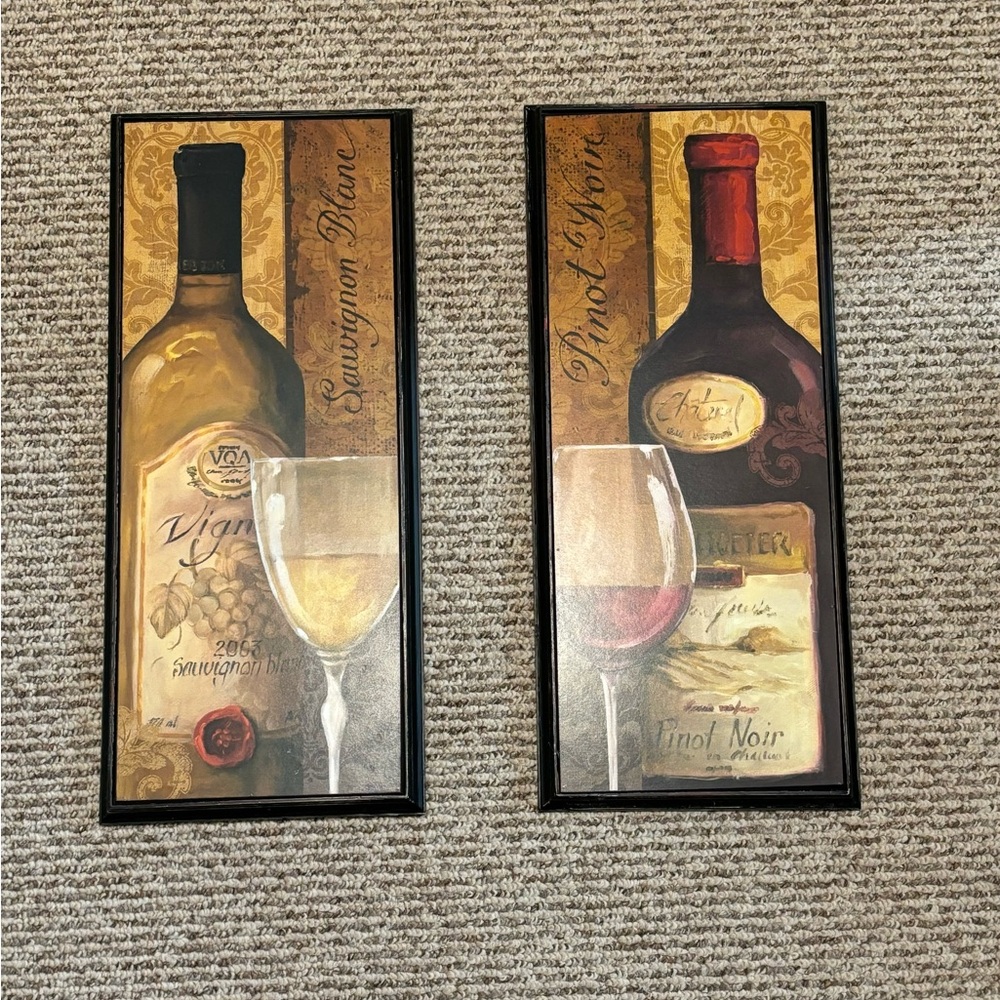 Hand painted wine glass pictures